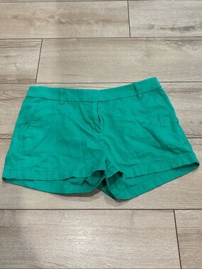J. Crew Green Cotton Bermuda Shorts